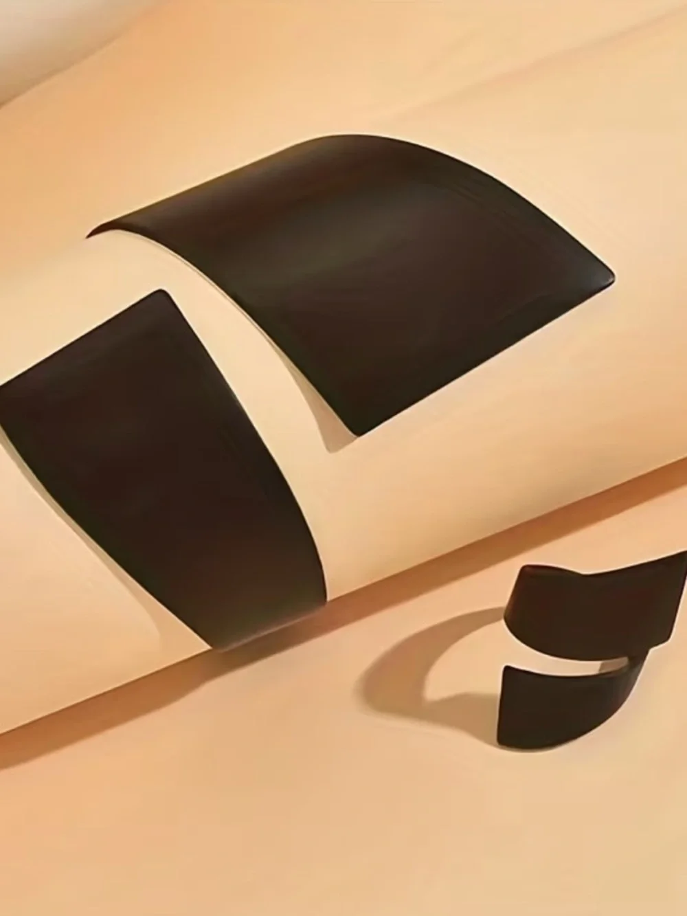 Contemporary Black Geometric Bracelet & Ring Set - Black OS - Picture 3 of 6